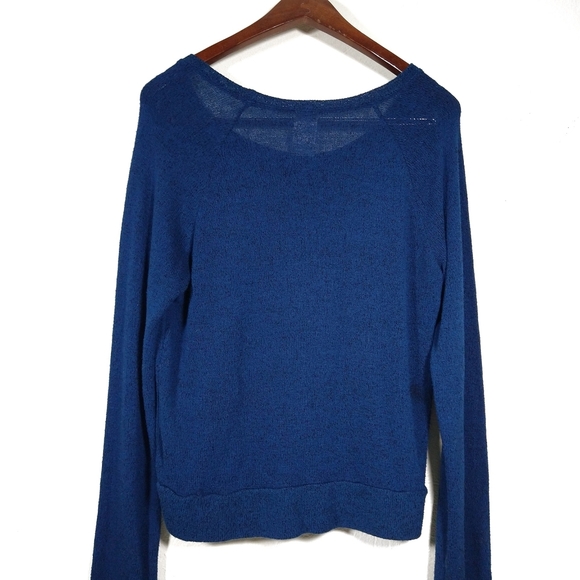 Stranded - blue Paris France knit sweater - Picture 4 of 5